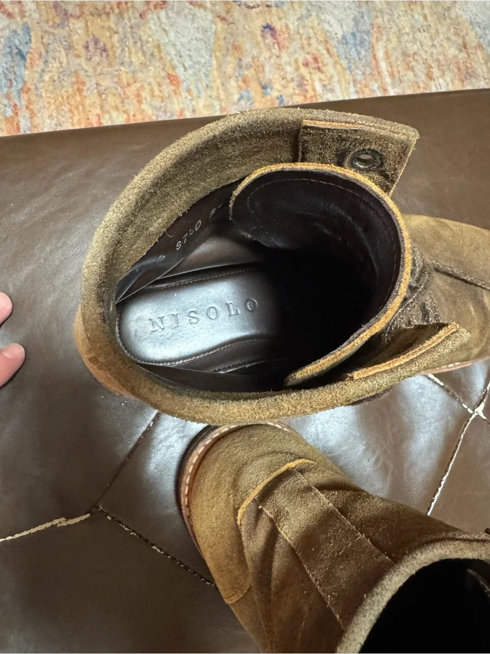 Nisolo Brown Suede Lace-Up Men's Boots